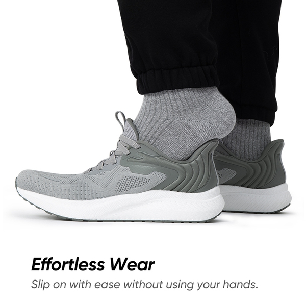 Men's Knitted Non-Slip Sneakers - GREY - 2